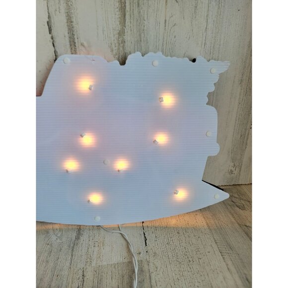 Light up red pickup trucks tree Xmas hanging wall sign decor vintage style - Picture 10 of 10